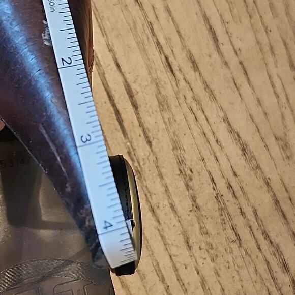 Tan Leather 4 inch heels boots River Island size 38 or 7 - Picture 12 of 13